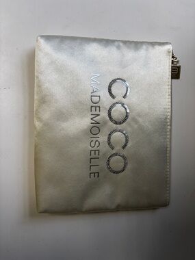 Chanel Coco Mademoiselle white makeup bag